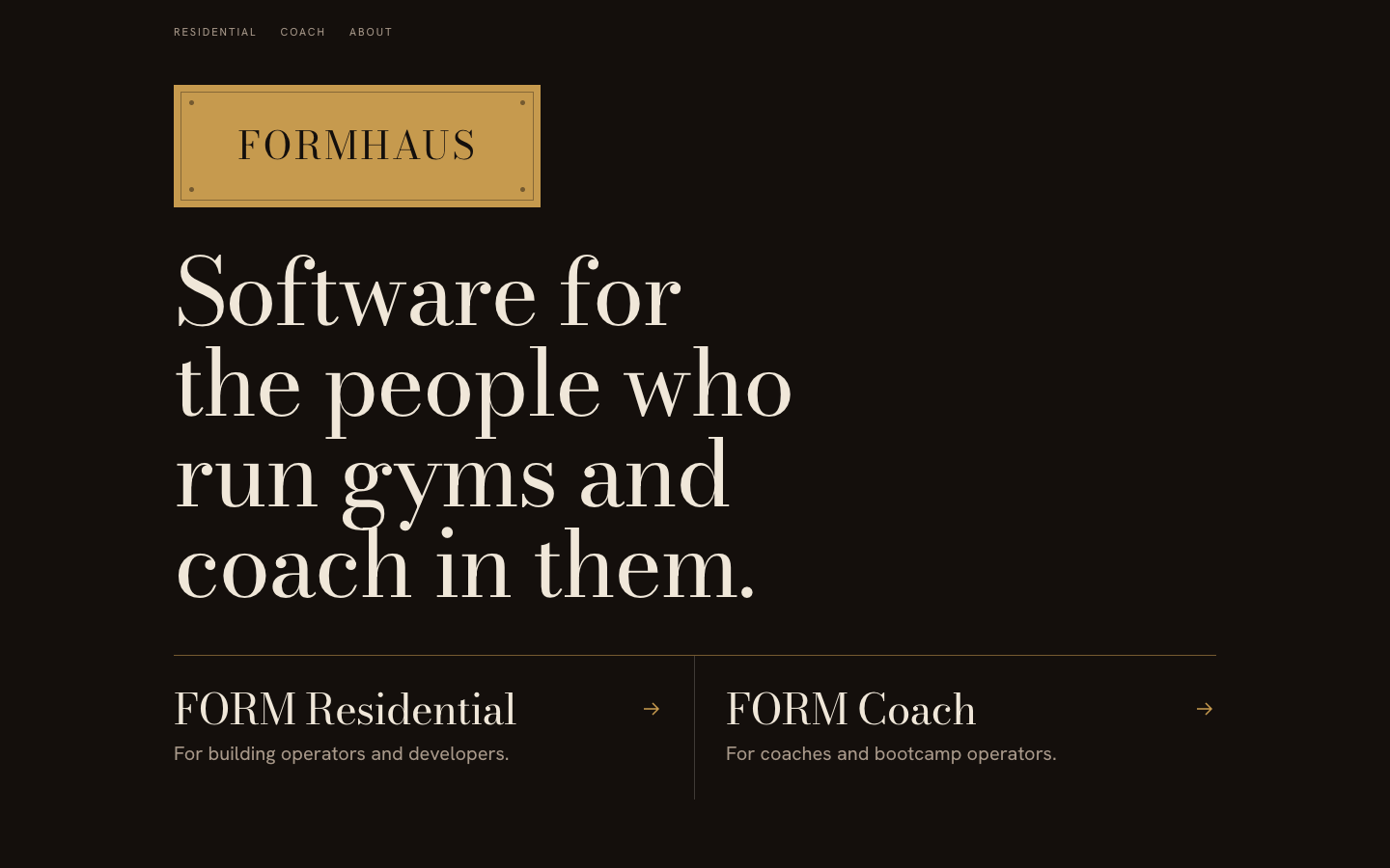 The FORMHAUS homepage at formhaus.ae, in its own design.